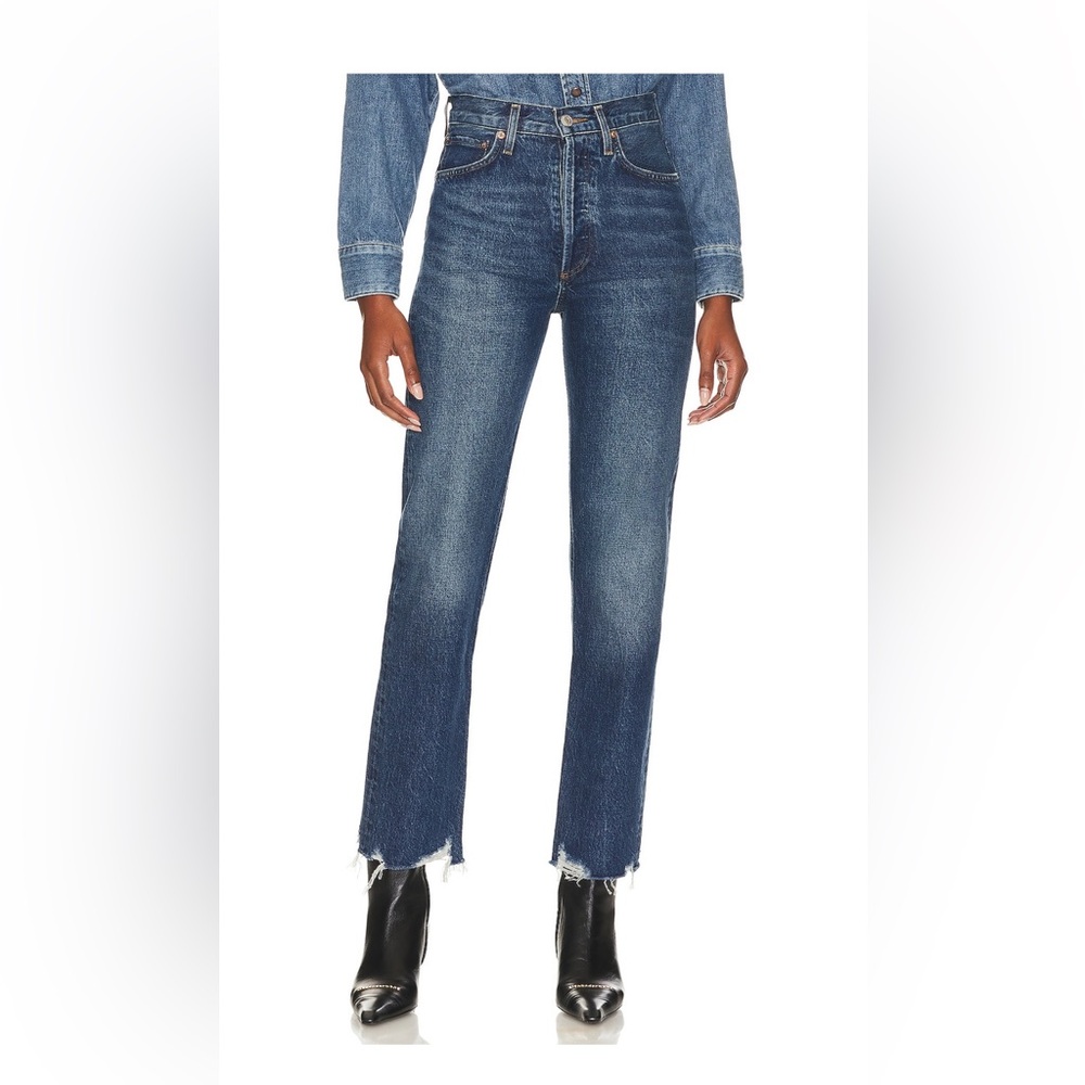 Agolde Women's Straight Leg Jeans - Dark Blue